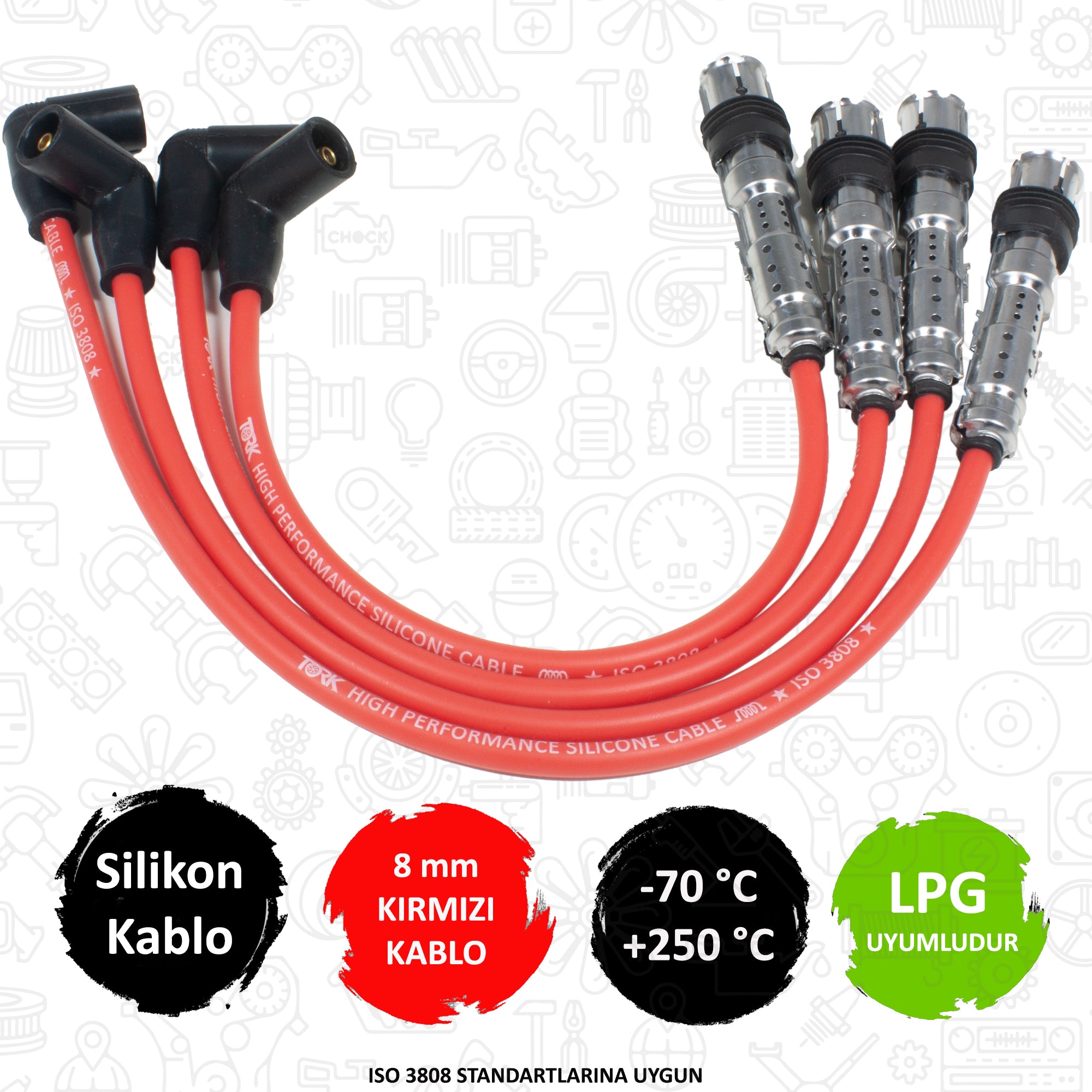 VW: Golf, Polo 1.2 TSI - Audi: A1, A3 1.2 TSFI - Seat: Ibiza, Leon 1.2 TSI (CBZA, CBZB) Performance Spark Plug Cable